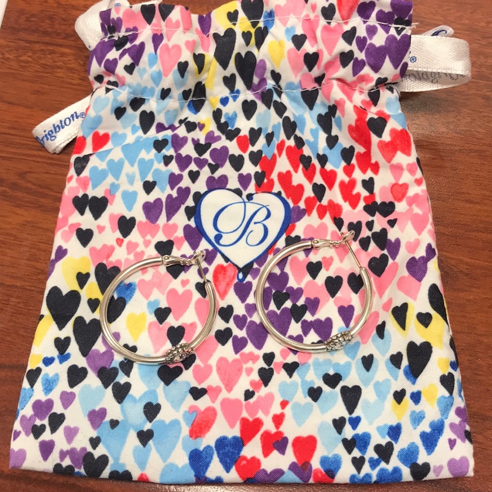 BRIGHTON HOOP EARRINGS , NEVER WORN